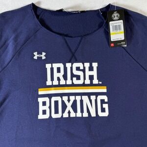 Under Armour Irish Boxing Sweatshirt ColdGear Mens Medium Loose Fit NWT Navy